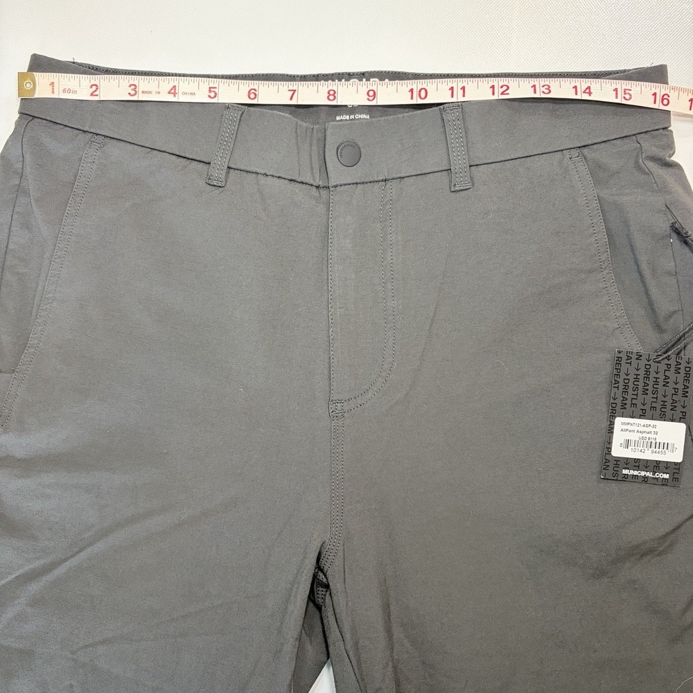 Municipal AllPant Asphalt Mens 32 Performance Pants Stretch Athletic Casual NWT - Picture 8 of 10